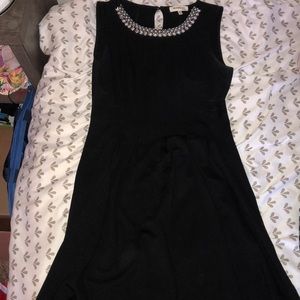 Black dress with silver beaded top